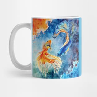 Watercolor Siamese Fighting Fish Mug